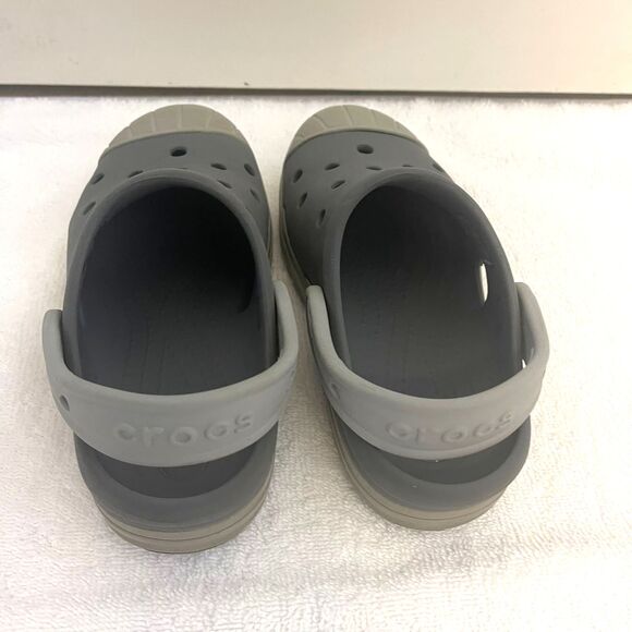 Crocs Kids Youth clogs Grey Slip On Rubber Slides Shoe Size C12 - Picture 3 of 7